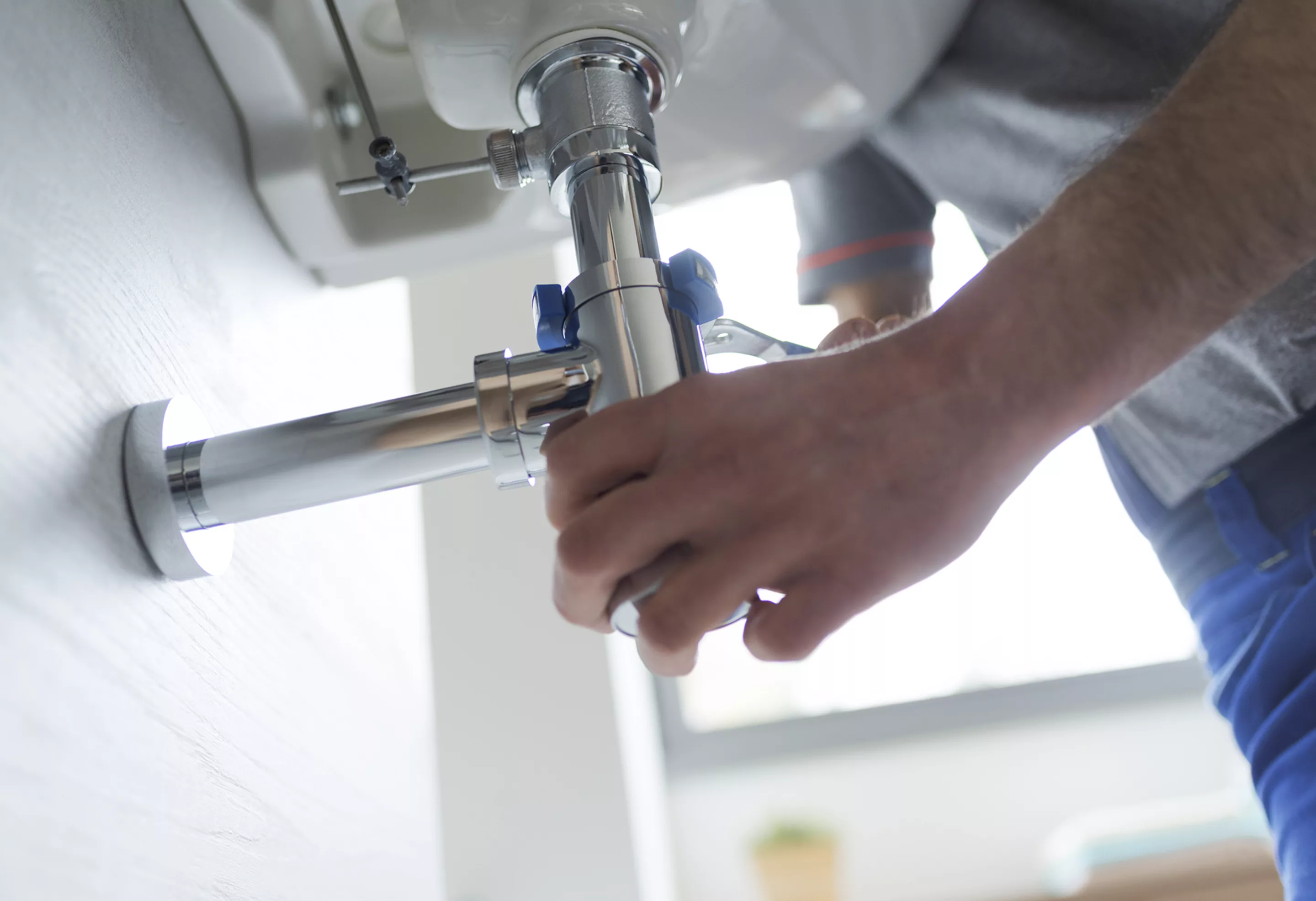 Sanitär beim Arbeiten